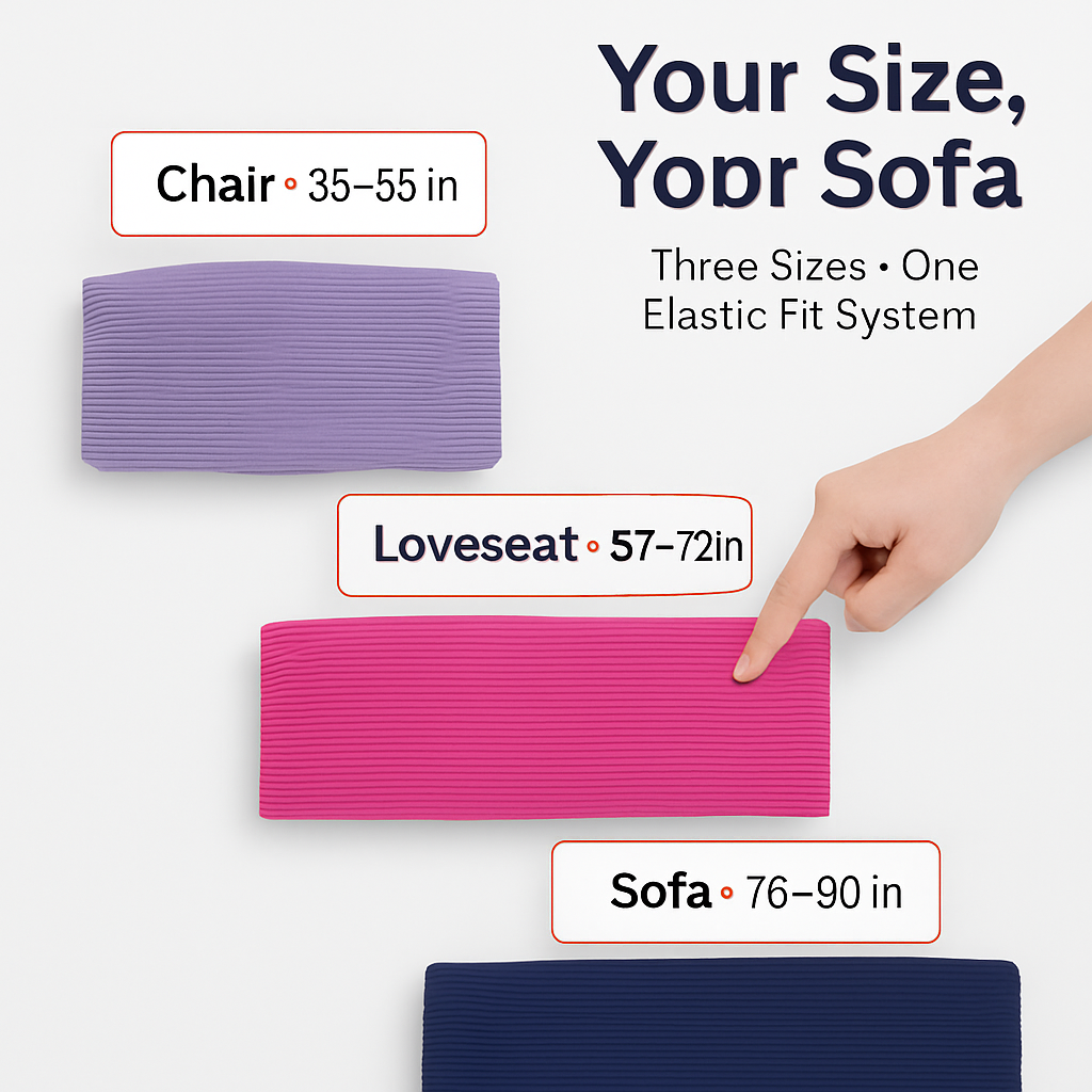 Printed Stretch Sofa Cover for 1-Seater - Slim Fit