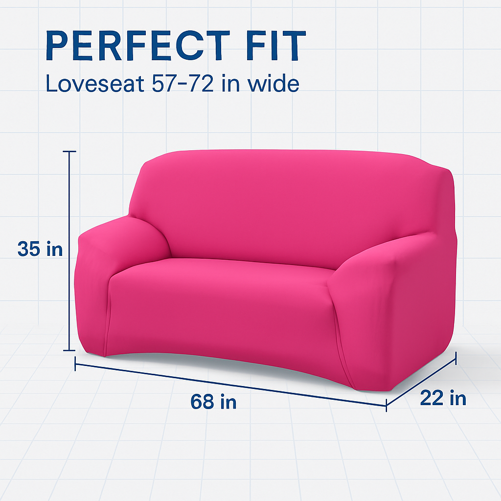 Printed Stretch Sofa Cover for 1-Seater - Slim Fit