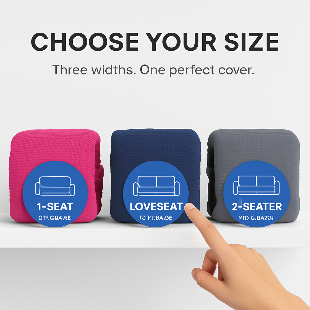 Printed Stretch Sofa Cover for 1-Seater - Slim Fit