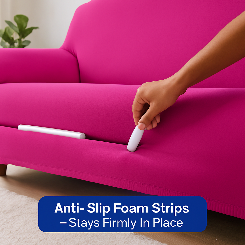 Printed Stretch Sofa Cover for 1-Seater - Slim Fit