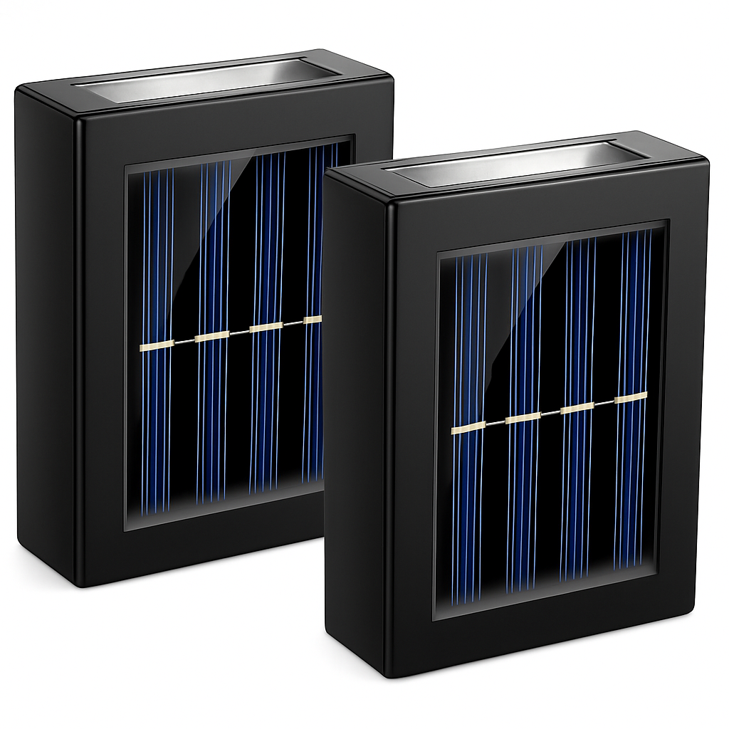 Solar Deck Lights Outdoor 2LED Beads Waterproof Fence Lamps