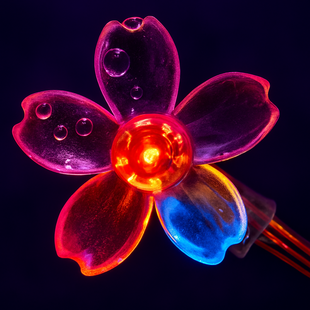 Solar Powered Flower Blossom String Lights 50 LEDs