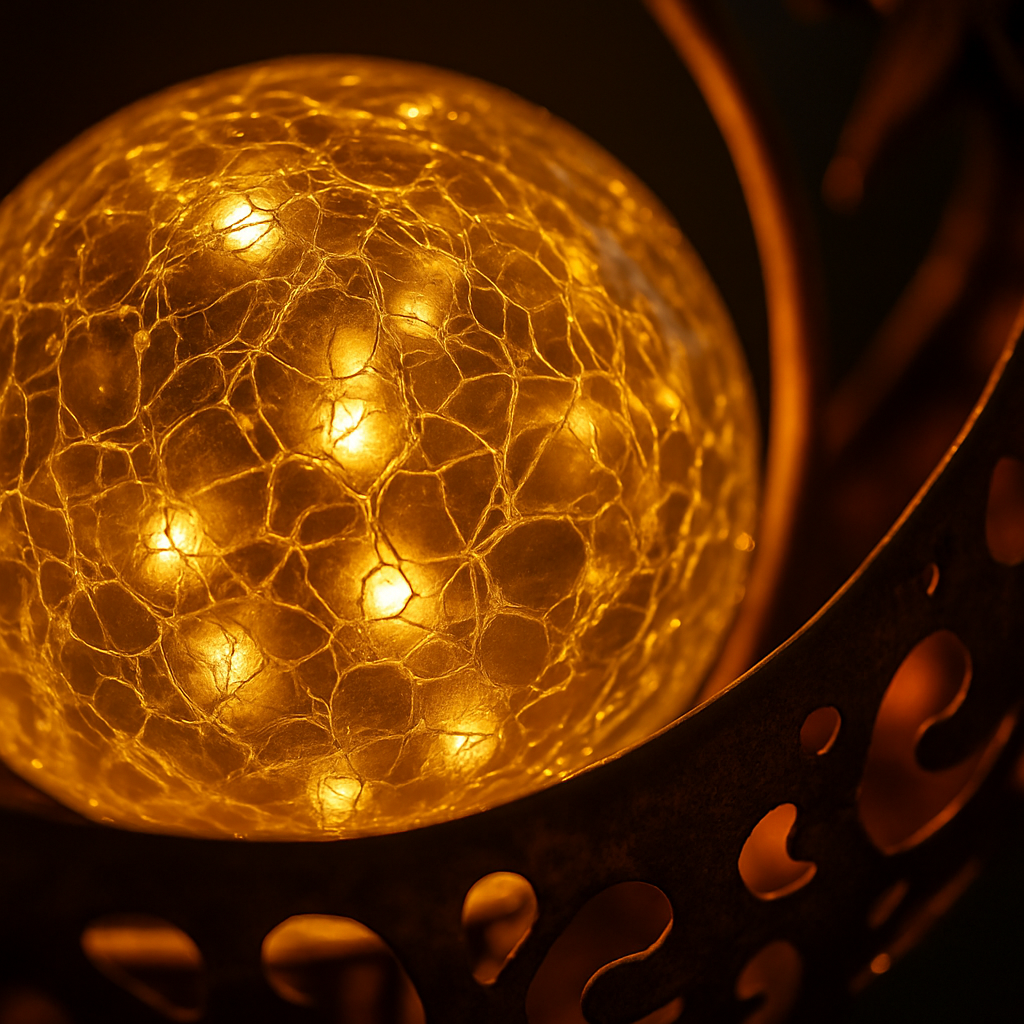 Solar Powered Sun Stake Lamp - Decorative Garden Light