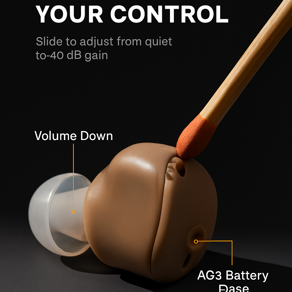 In-Ear Hearing Aids with Adjustable Volume