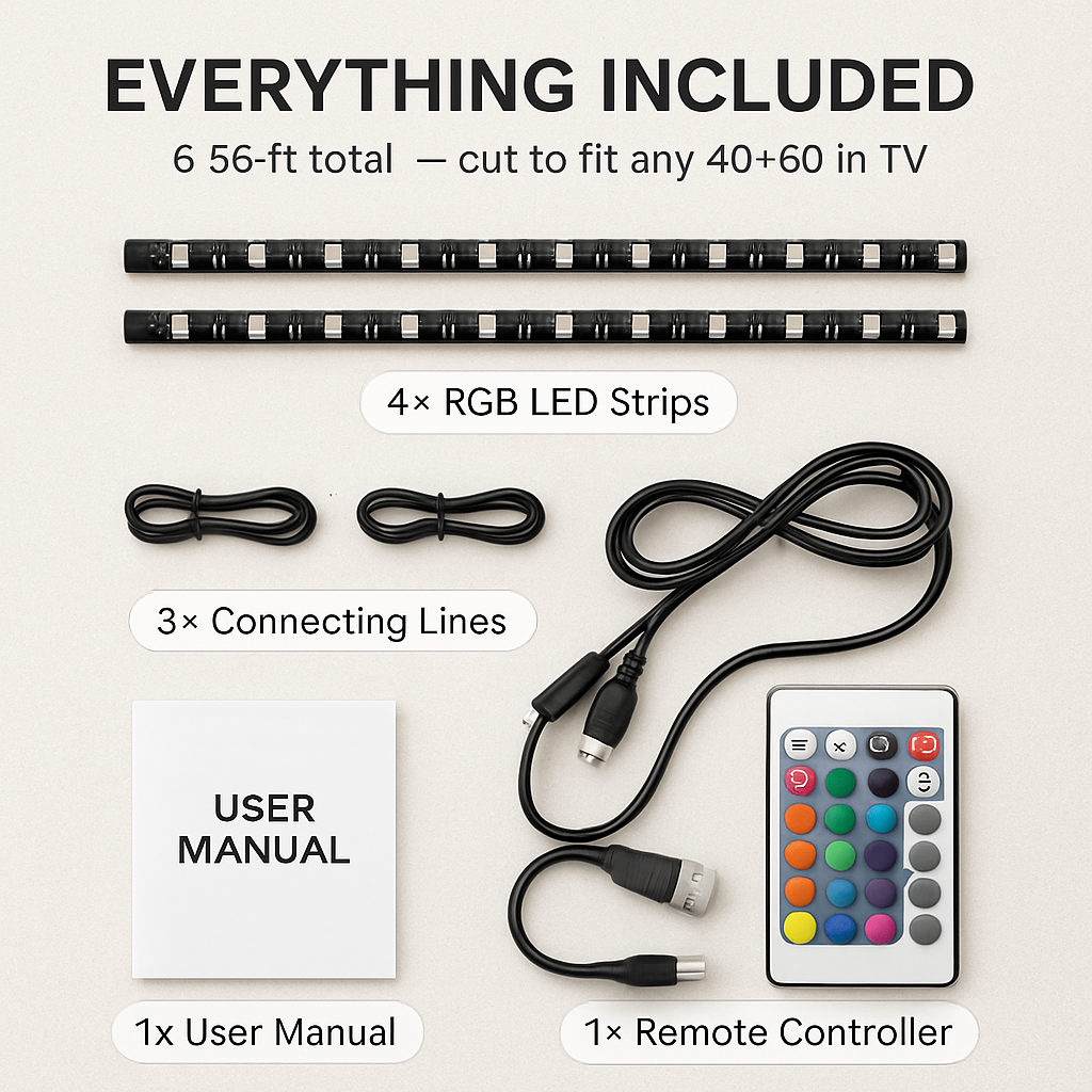 TV LED Backlight Strip RGB USB Monitor Lighting