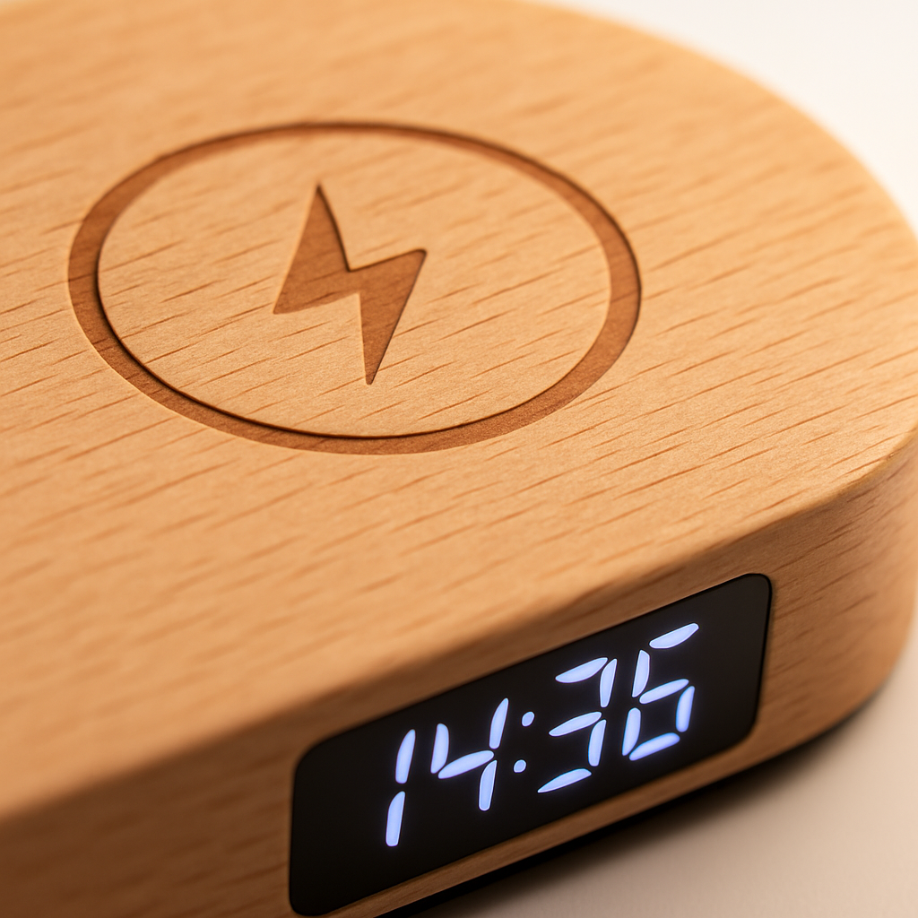Bedside Table Lamp with Touch Control and Clock