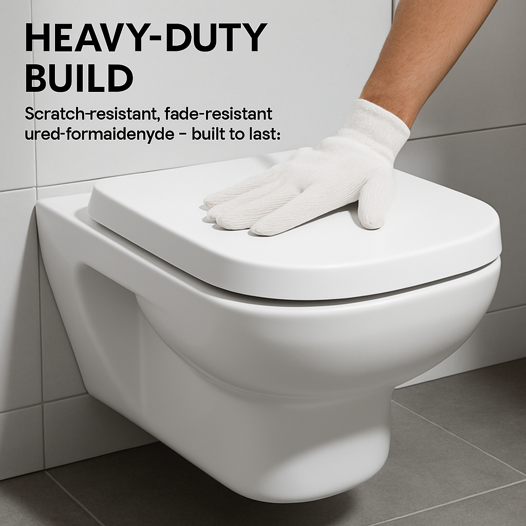 Square Toilet Seat with Grip-Tight Bumpers