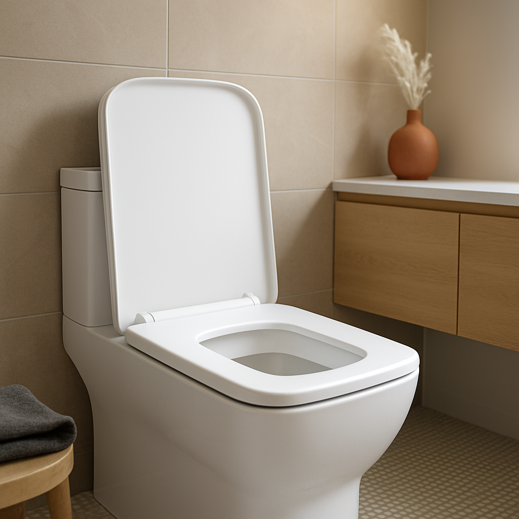 Square Toilet Seat with Grip-Tight Bumpers