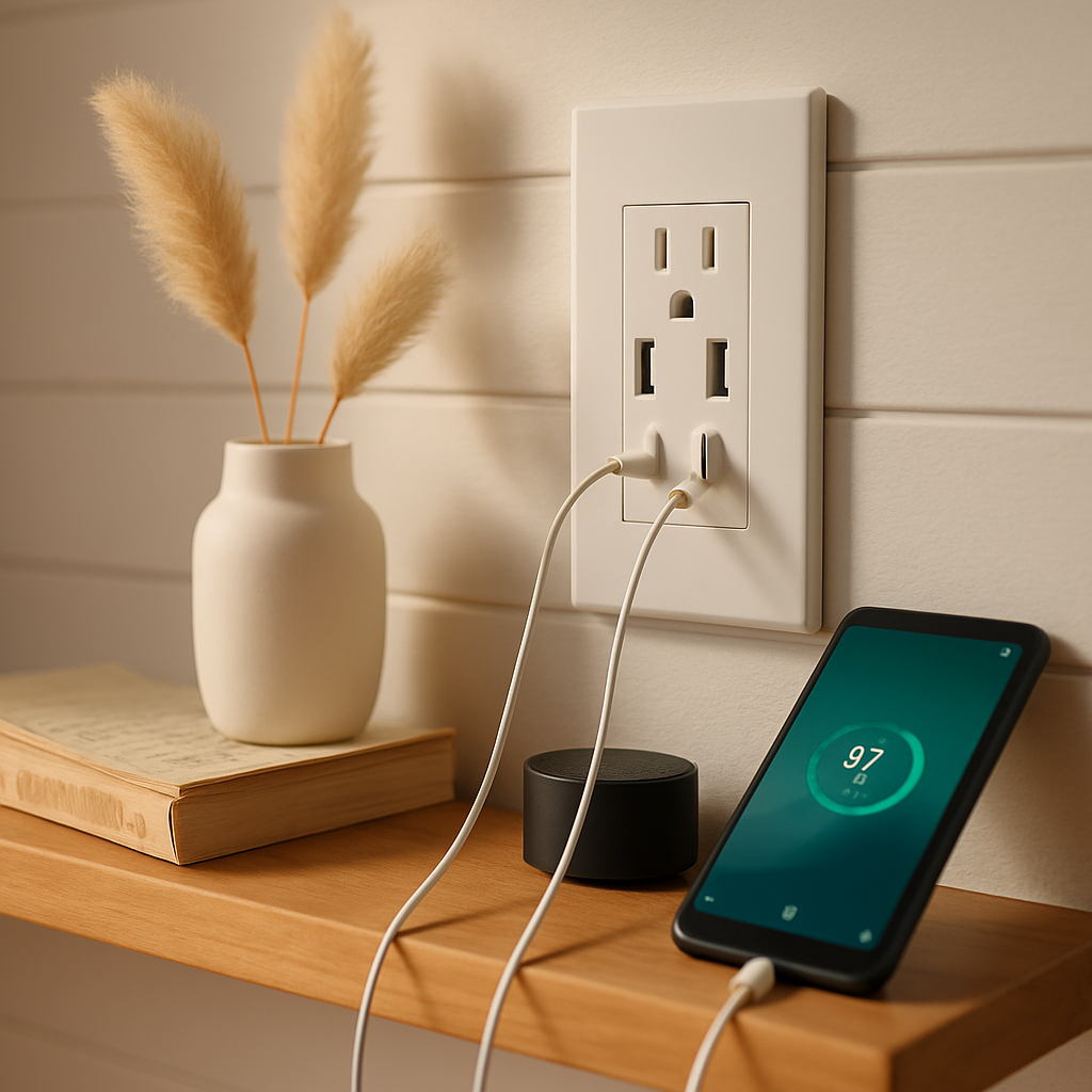 Dual USB Wall Outlet Charger for Home Use