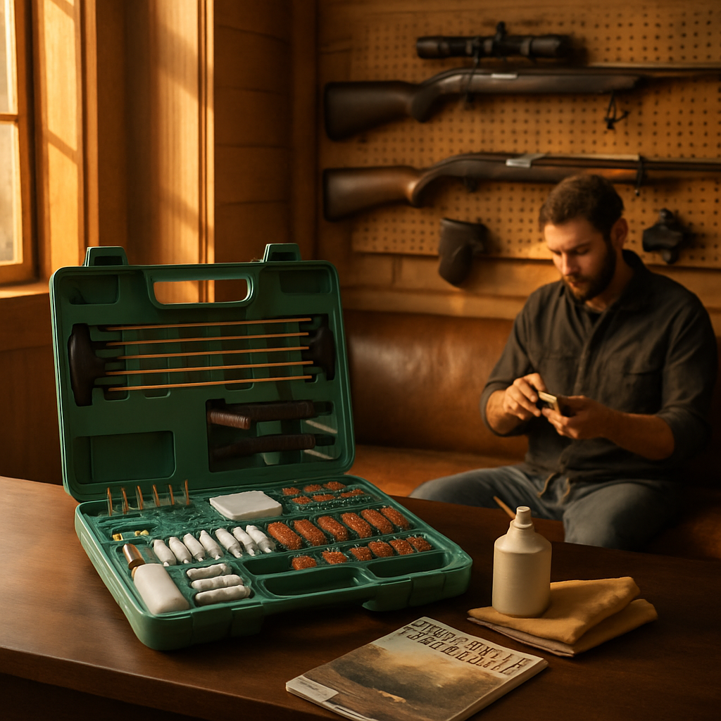 Gun Cleaning Kit with Brushes, Mops and Case
