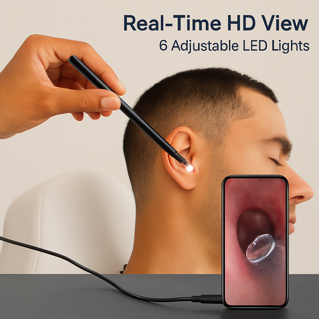 Ear Endoscope Wax Remover Tool with LED Lights