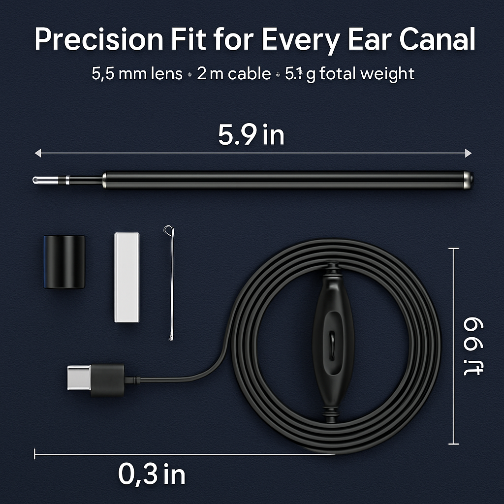 Ear Endoscope Wax Remover Tool with LED Lights