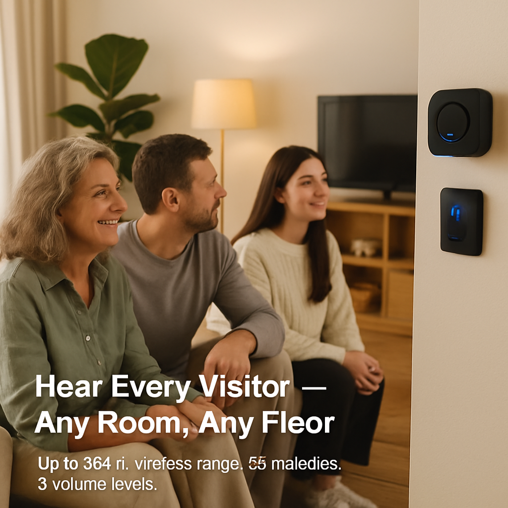 Wireless Doorbell with Long Range - Dual Receiver (US)