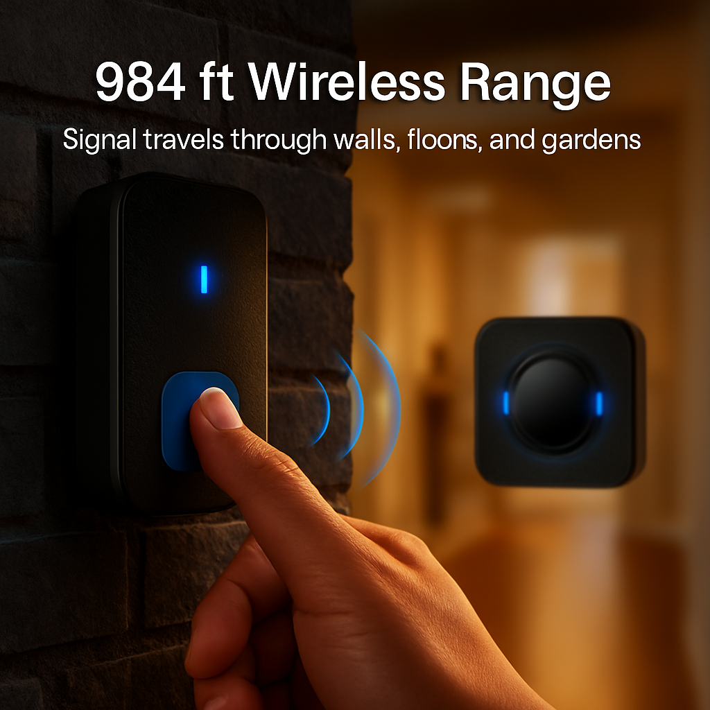 Wireless Doorbell with Long Range - Dual Receiver (US)