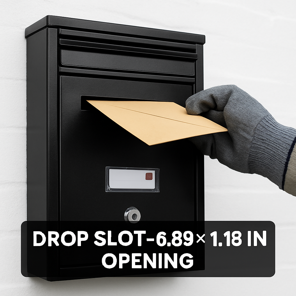 Lockable Wall Mount Mailbox for Outside Home/Office Use
