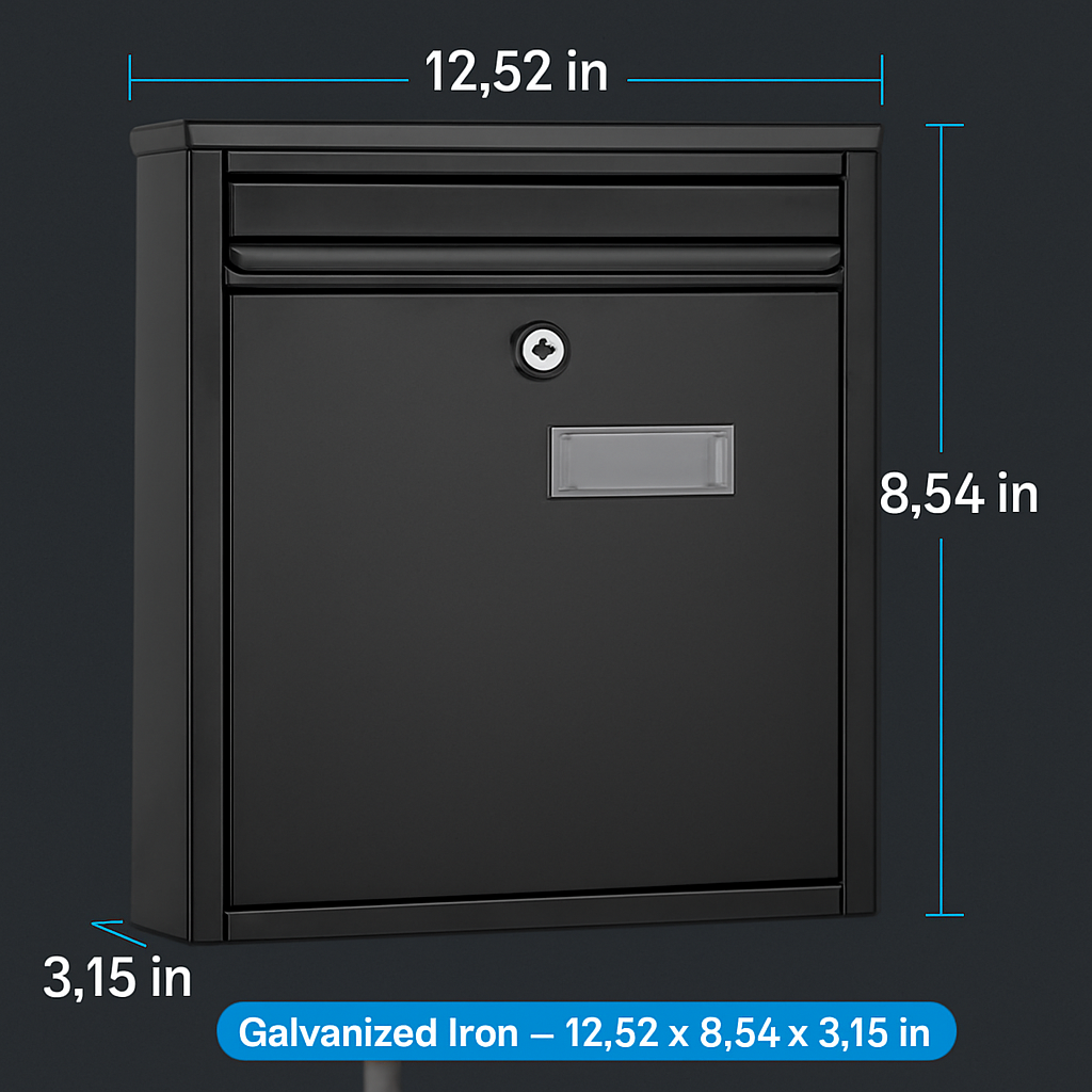 Lockable Wall Mount Mailbox for Outside Home/Office Use
