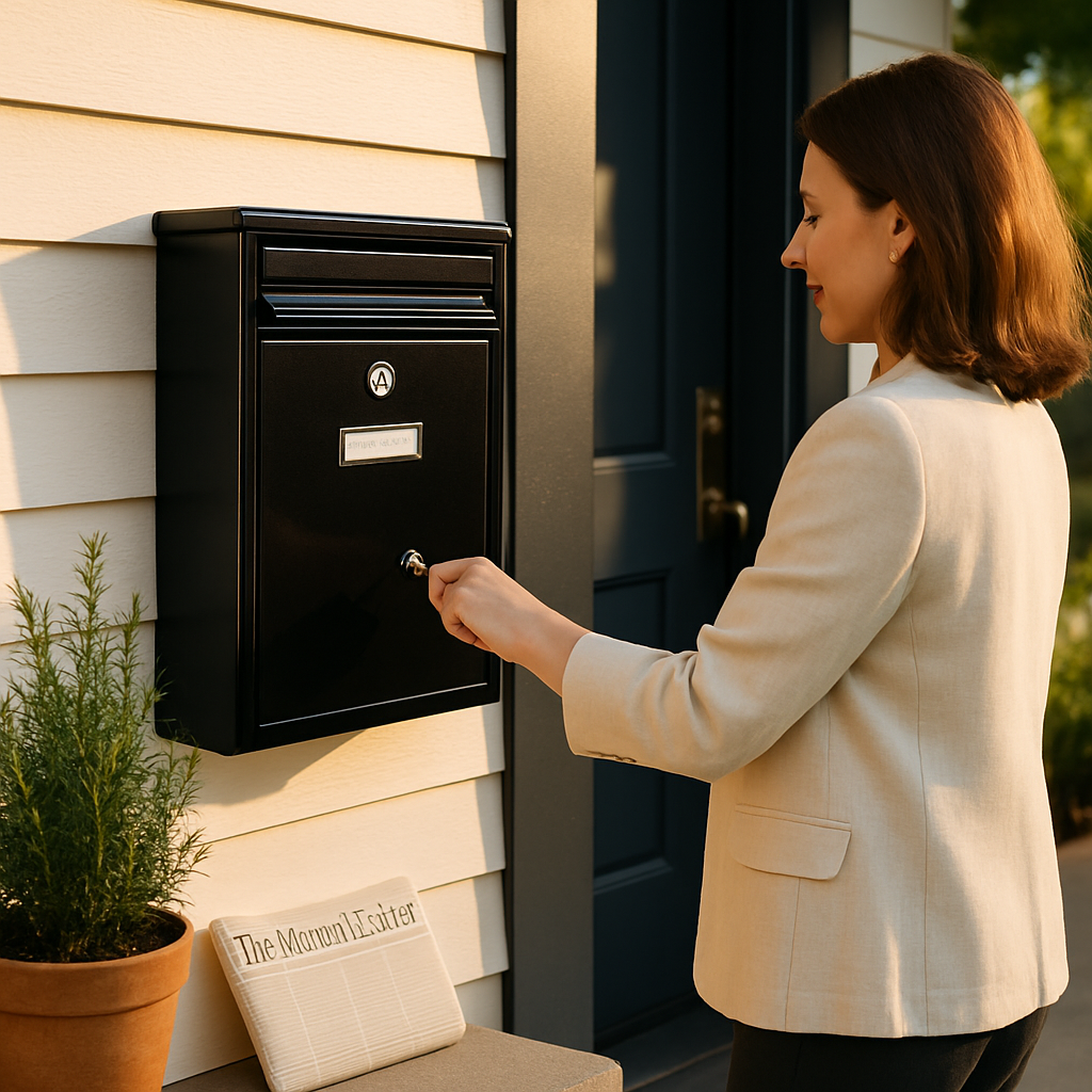 Lockable Wall Mount Mailbox for Outside Home/Office Use