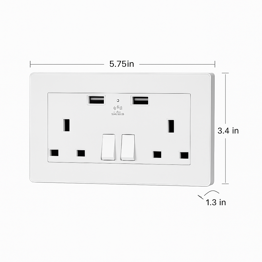 Wall Outlet Charger for UK Power Socket - Multi-Port
