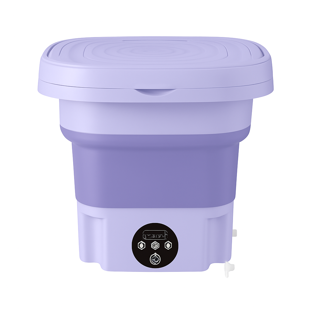Foldable Portable Washing Machine with Drain Basket, 3 Modes