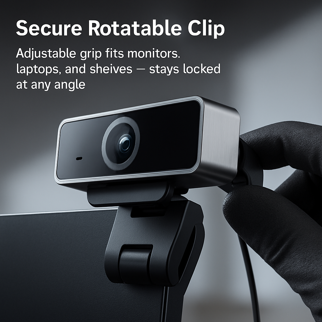 HD Webcam with Autofocus and Built-in Microphone
