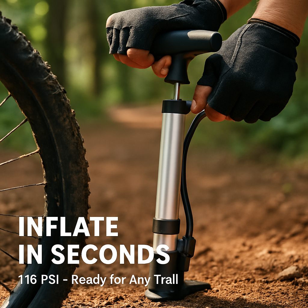 Mini Bike Pump Portable Tire Inflator for Bikes