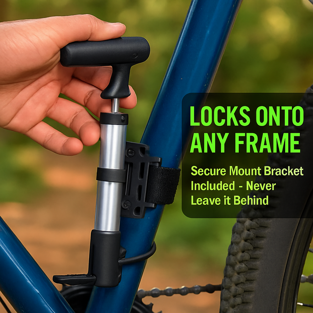Mini Bike Pump Portable Tire Inflator for Bikes