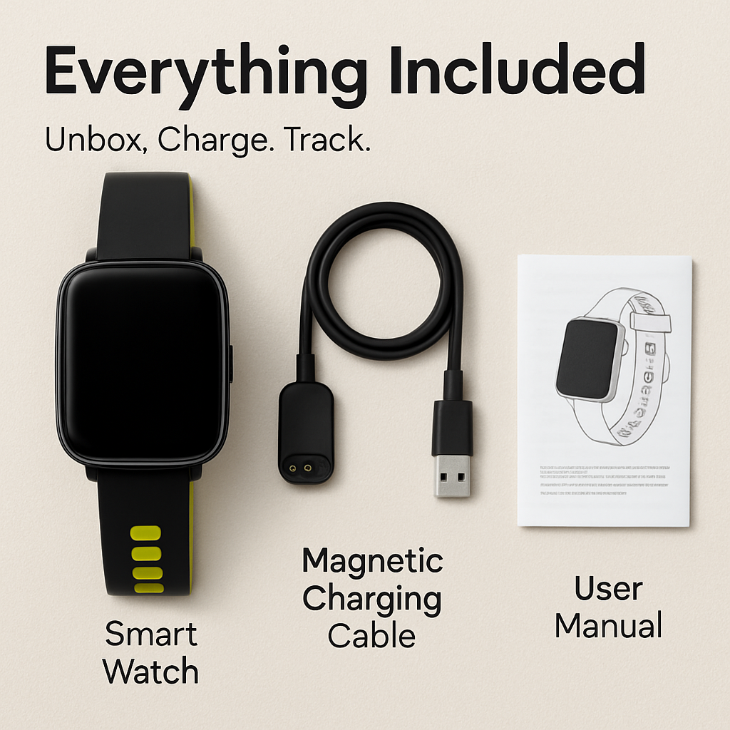 Smart Watch Fitness Tracker with Heart Rate Monitor