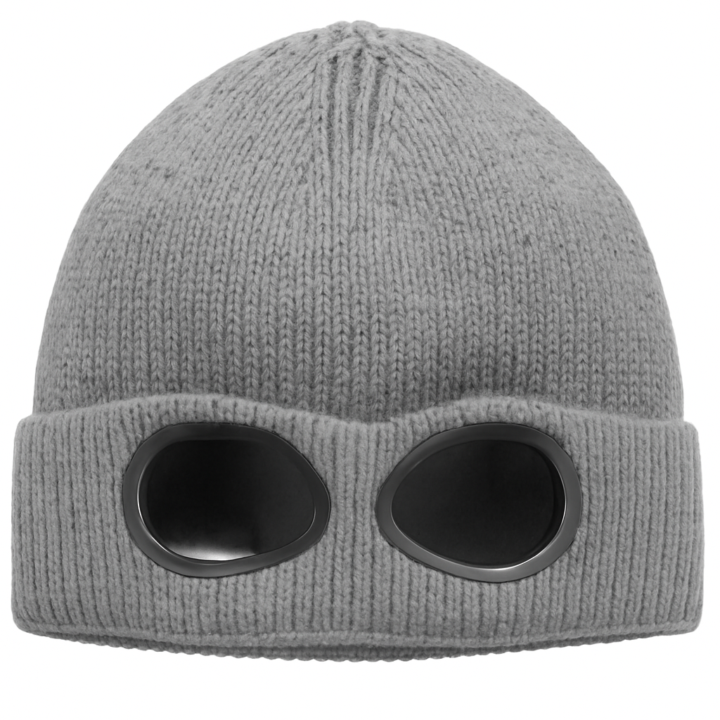 Knit Beanie Hat with Goggles for Cold Weather