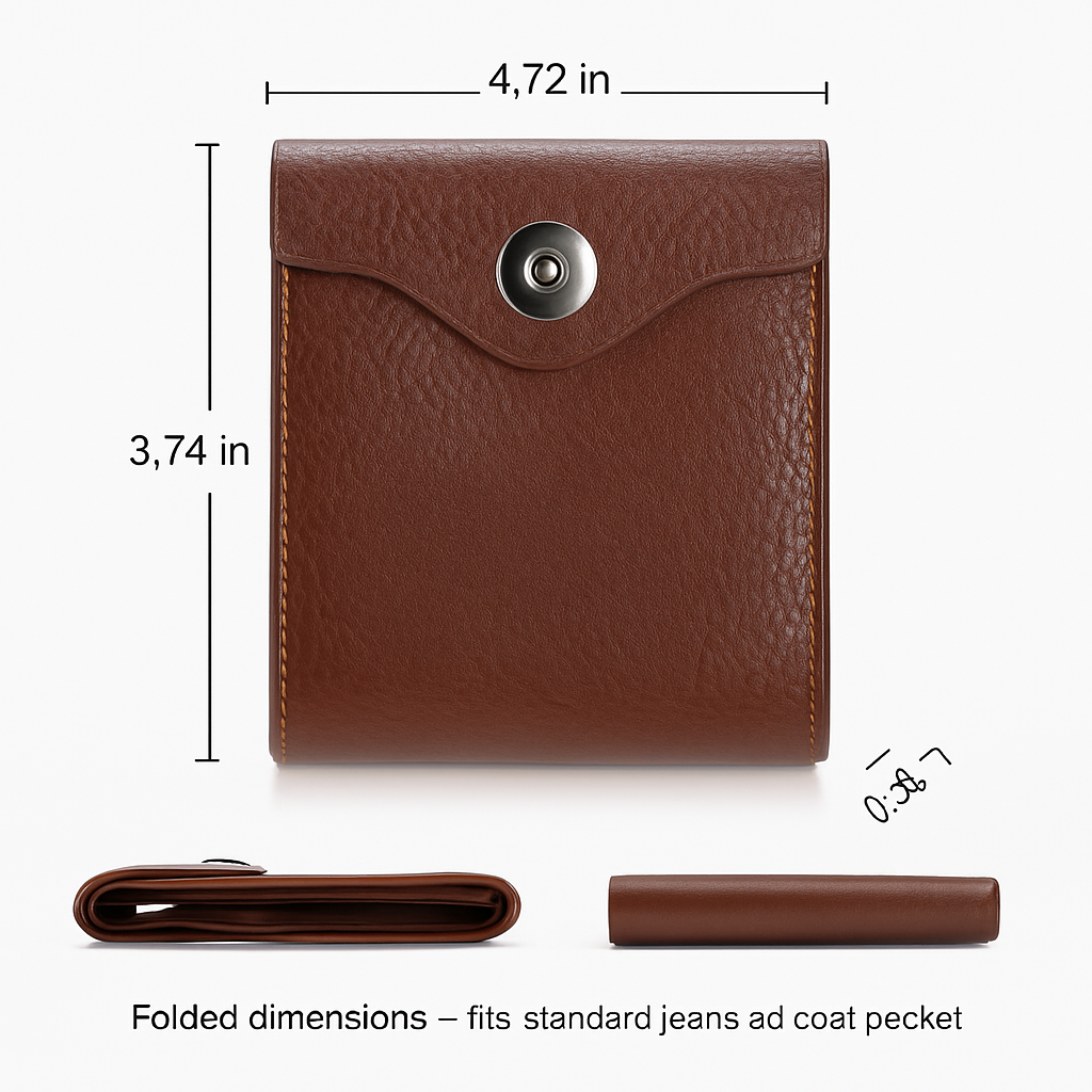 Men's Wallet: Slim PU Leather Bifold with RFID Blocking