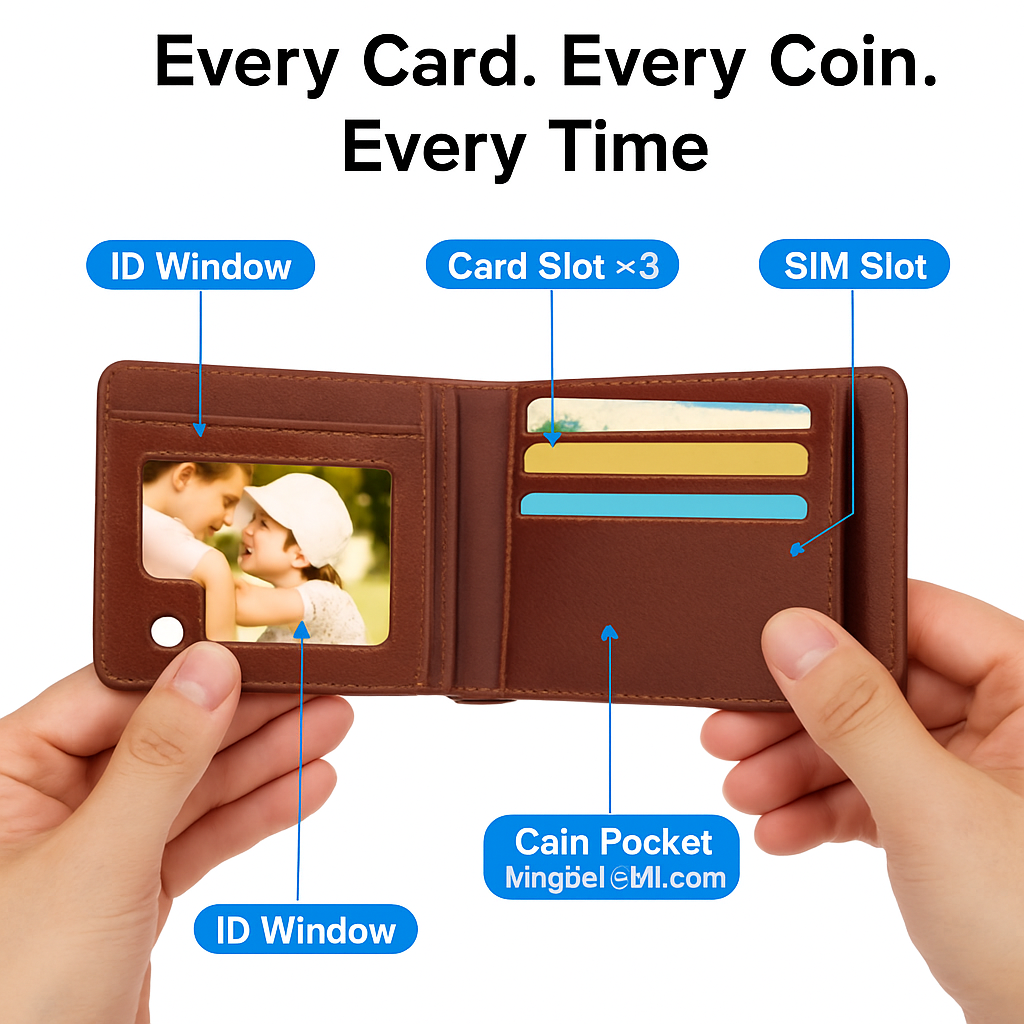 Men's Wallet: Slim PU Leather Bifold with RFID Blocking