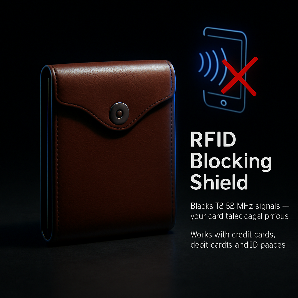 Men's Wallet: Slim PU Leather Bifold with RFID Blocking
