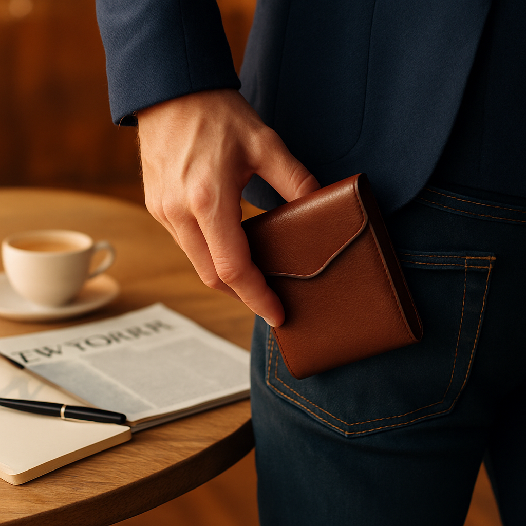 Men's Wallet: Slim PU Leather Bifold with RFID Blocking