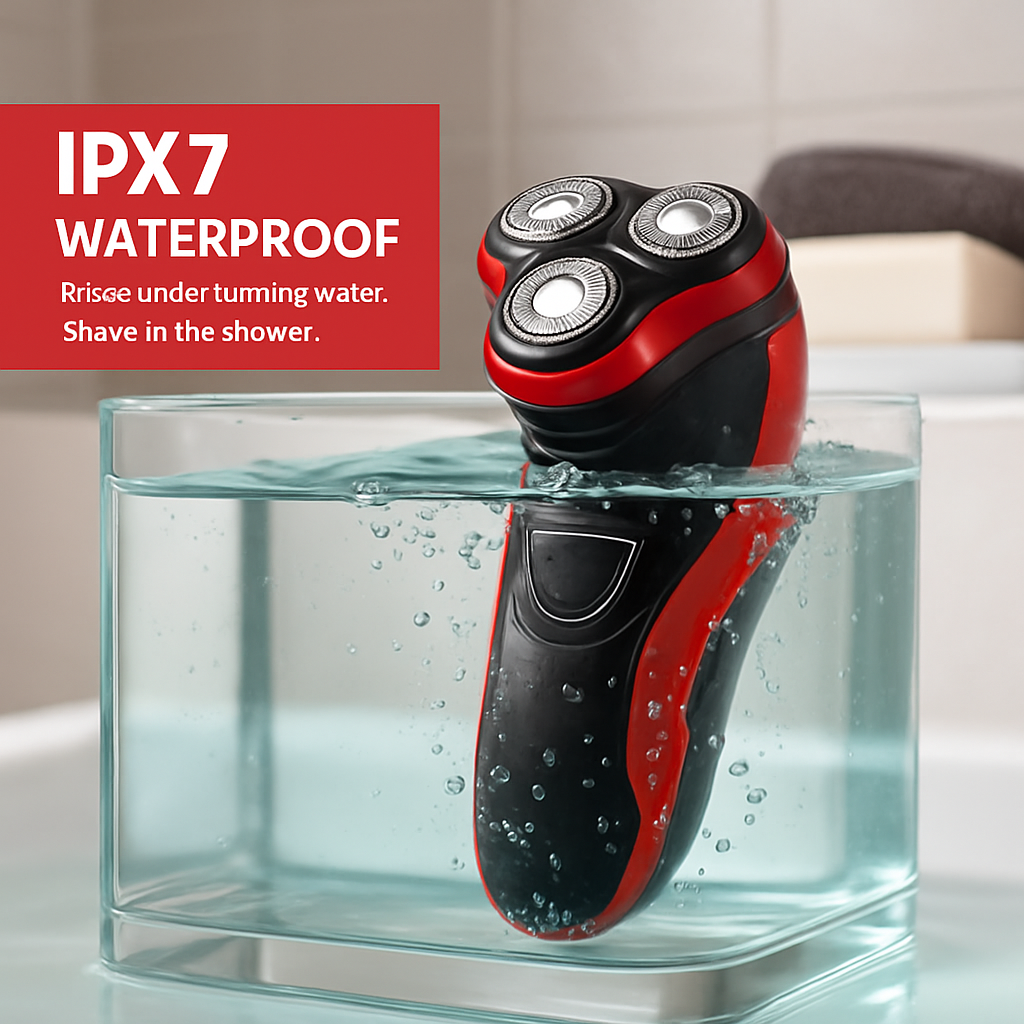 Electric Shaver with 3D Floating Heads and Pop-Up Trimmer