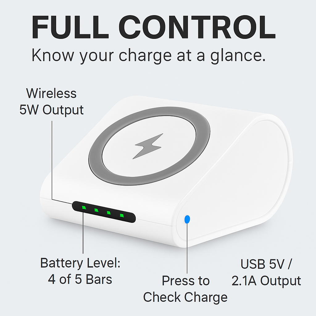 Wireless Charger Power Bank for Mobile Devices
