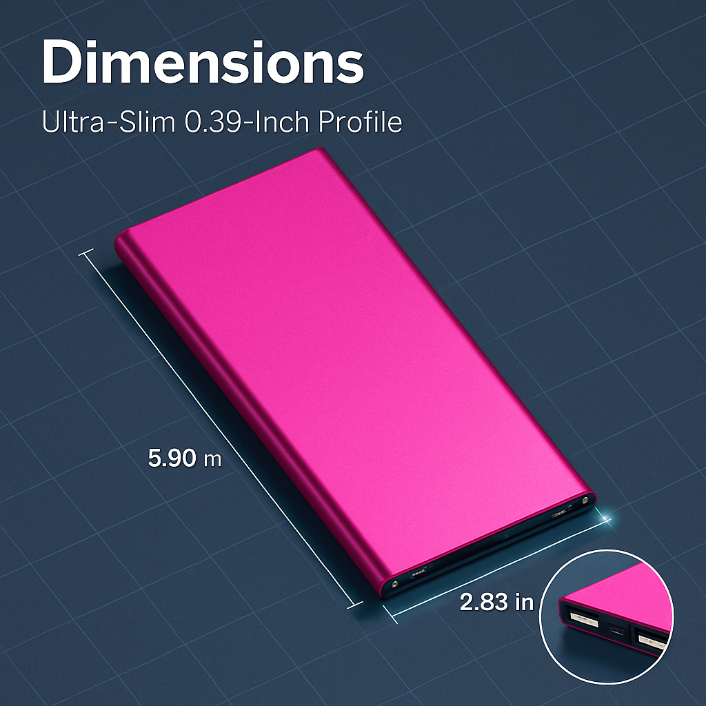 Power Bank Ultra-thin External Battery Pack