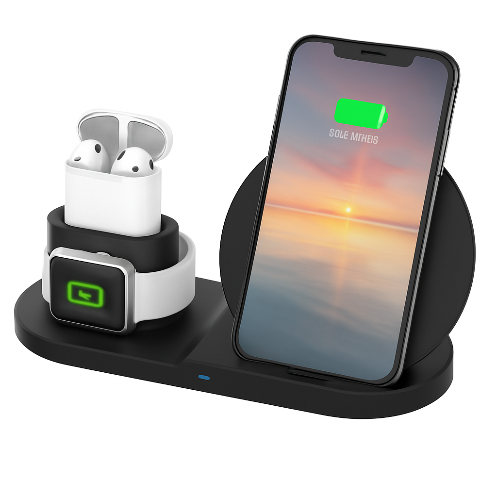 Wireless Charging Station for iPhone, Watch & Earbuds