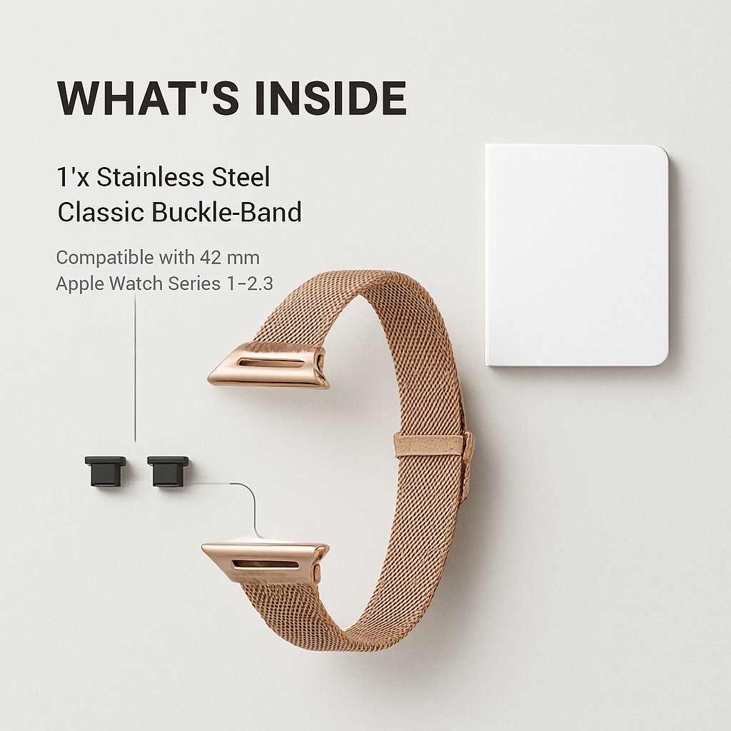 Stainless Steel Buckle Band for Apple Watch