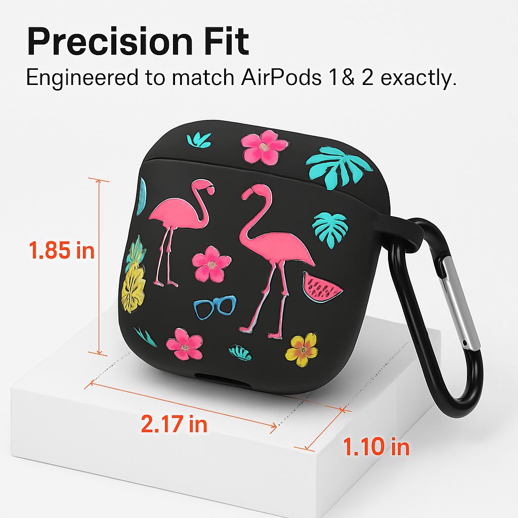 Case with Silicone Cover, Strap and Ear Hooks