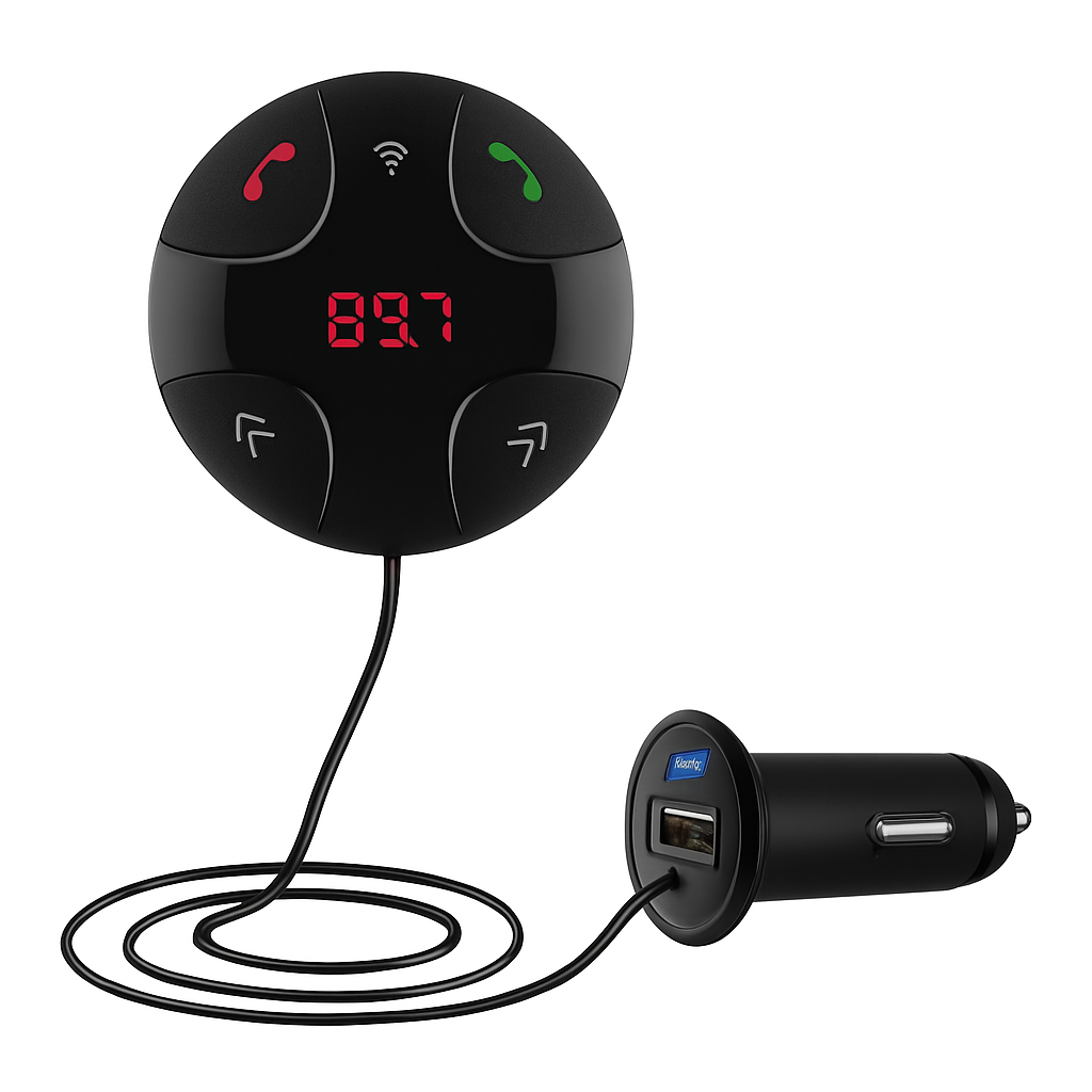 Wireless FM Transmitter Car Kit for Hands-Free Calls
