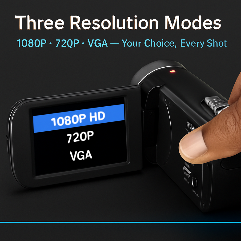 Digital Video Camcorder with Selfie Fill Light