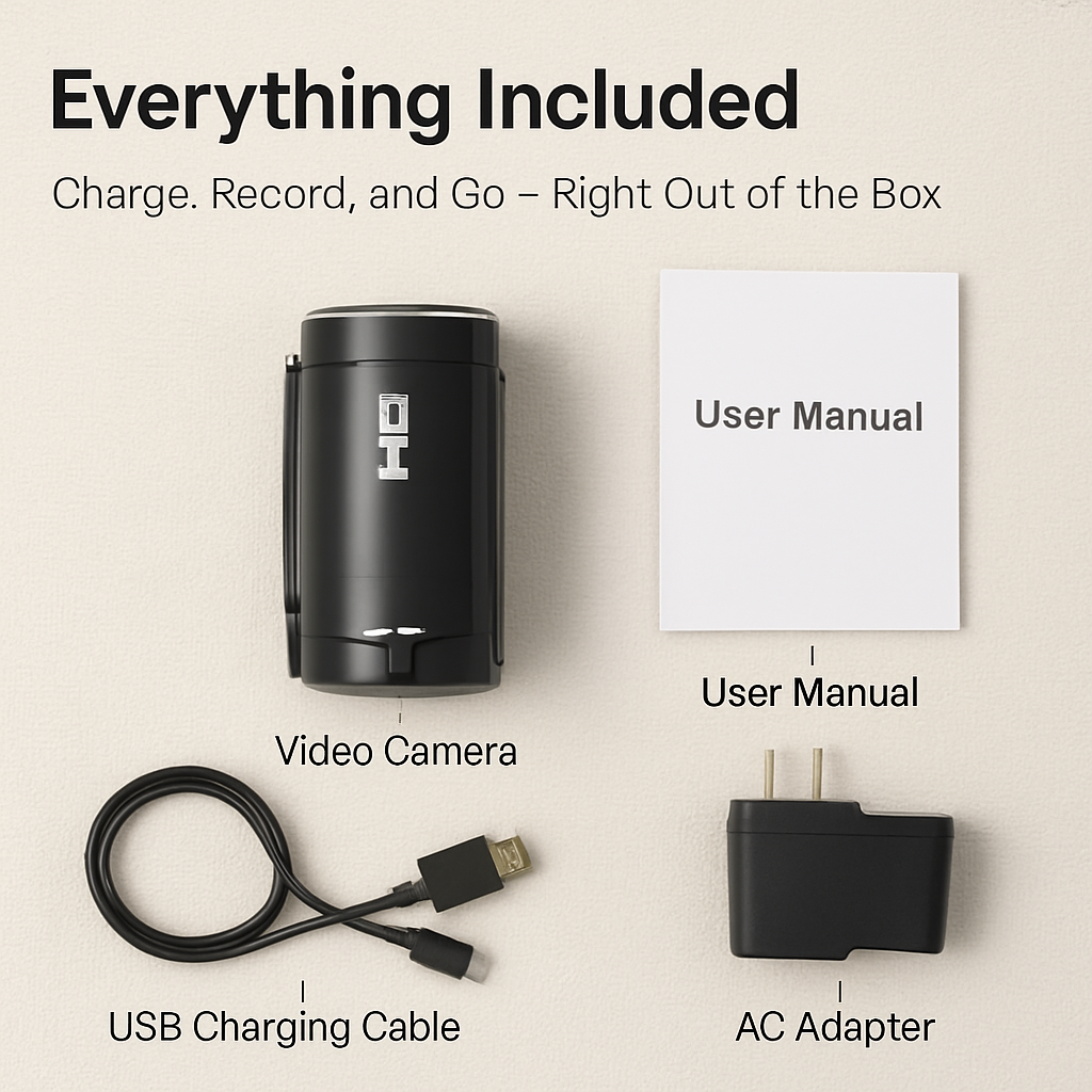 Digital Video Camcorder with Selfie Fill Light