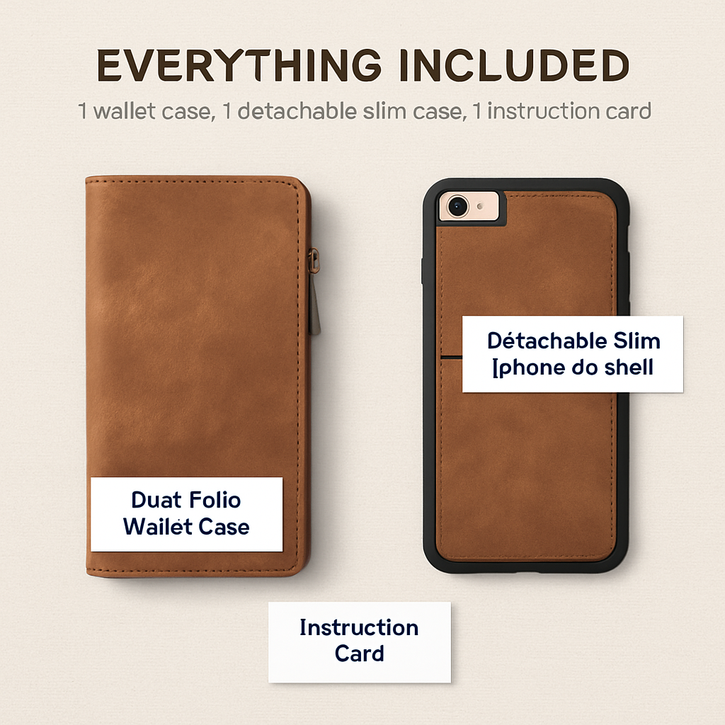 Dual-Folio Wallet Case with Detachable Case