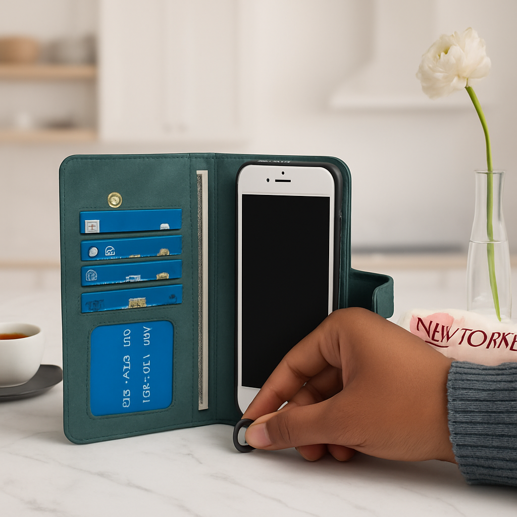 Wallet Case with Card Slot - Slim Detachable Wallet System