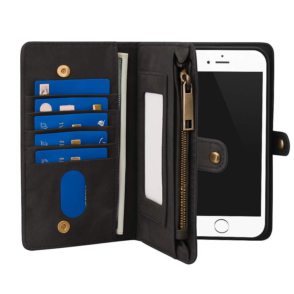 Phone Wallet Case for iPhone 8 Plus with Slim Pocket