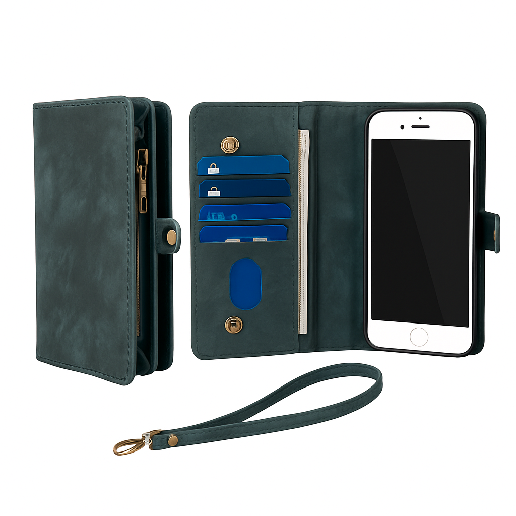 Phone Wallet Case for iPhone 8 Plus with Slim Pocket