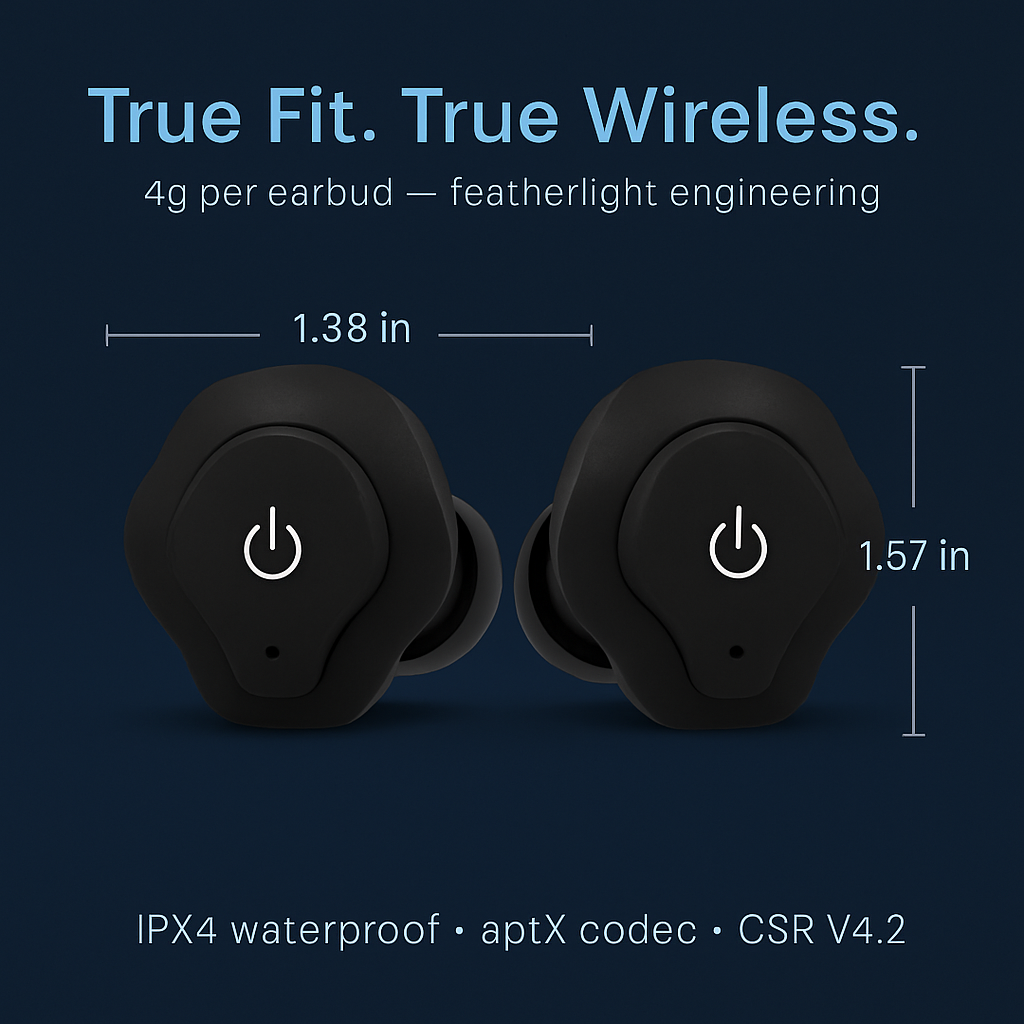 True Wireless Earbuds with Noise Cancellation