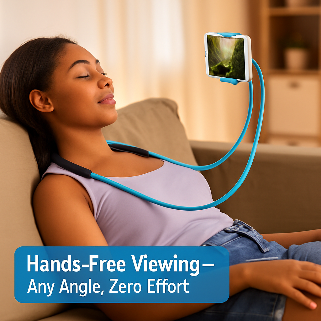 Phone Holder with Adjustable Gooseneck for Desk Setup