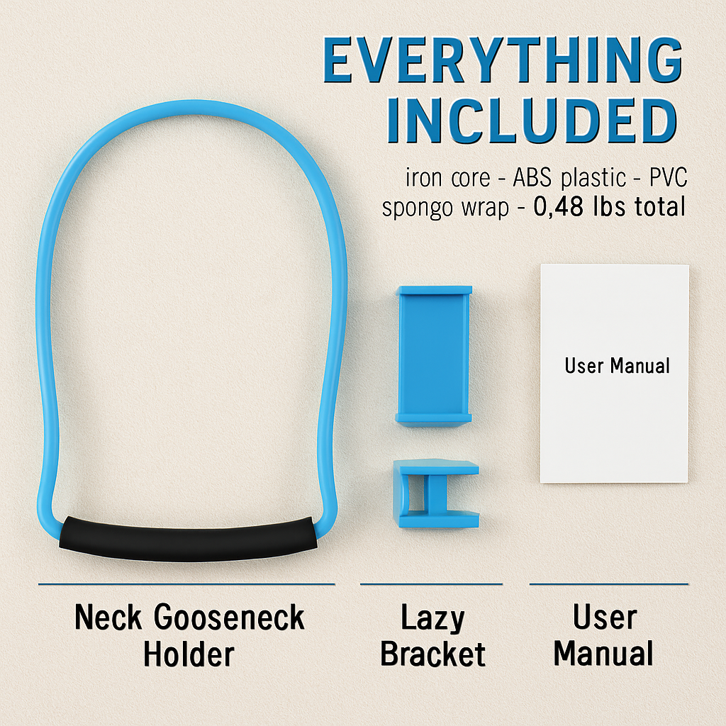 Phone Holder with Adjustable Gooseneck for Desk Setup