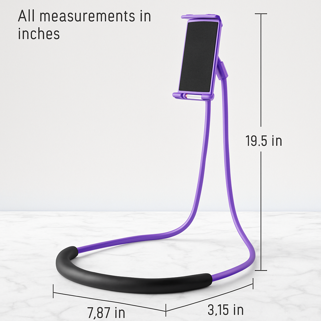 Phone Holder with Adjustable Gooseneck for Desk Setup