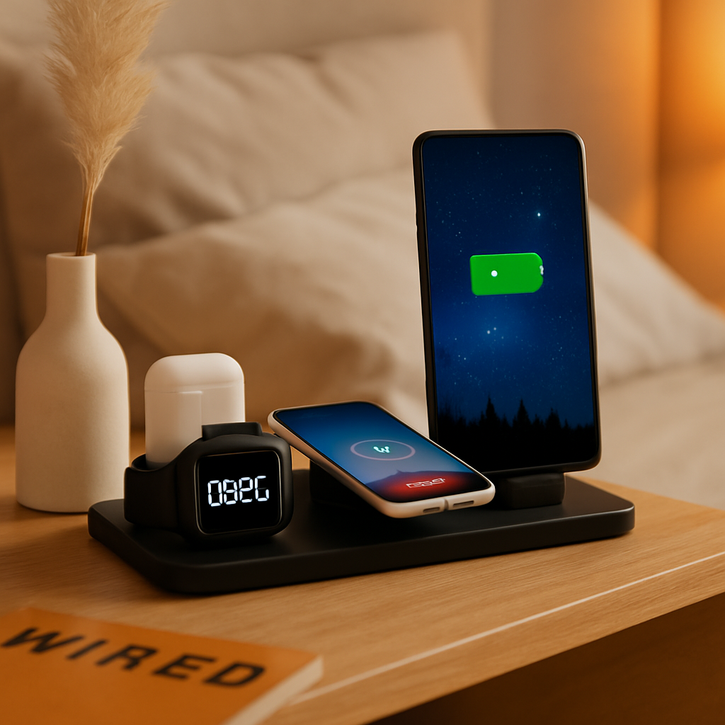 6-in-1 Qi Wireless Charger Station for iPhone & Watch